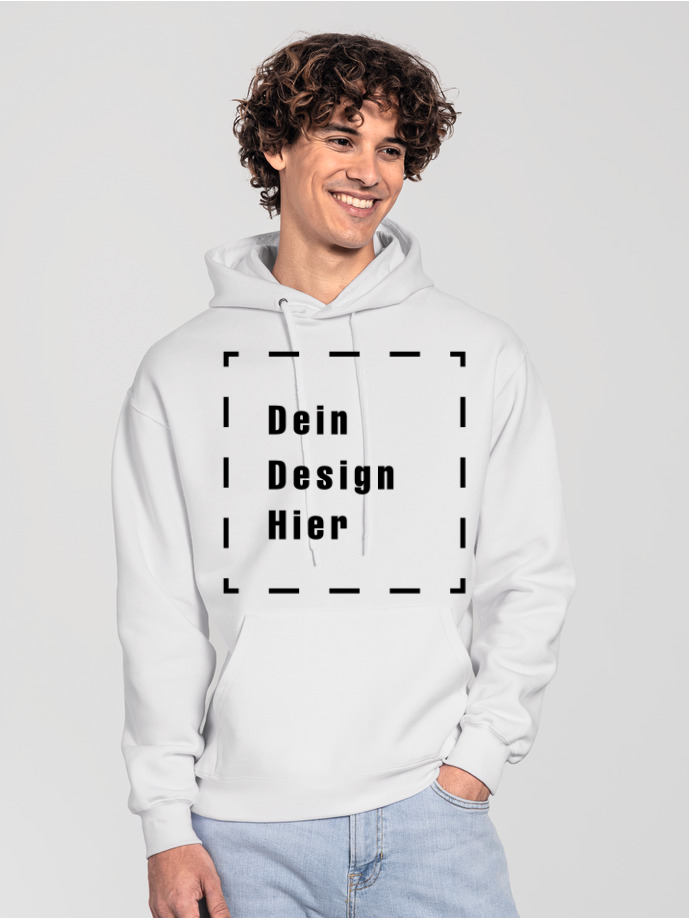 Premium Hoodie bedrucken lassen – 300g DTF Druck mit eigenem Design (Fruit of the Loom F431)