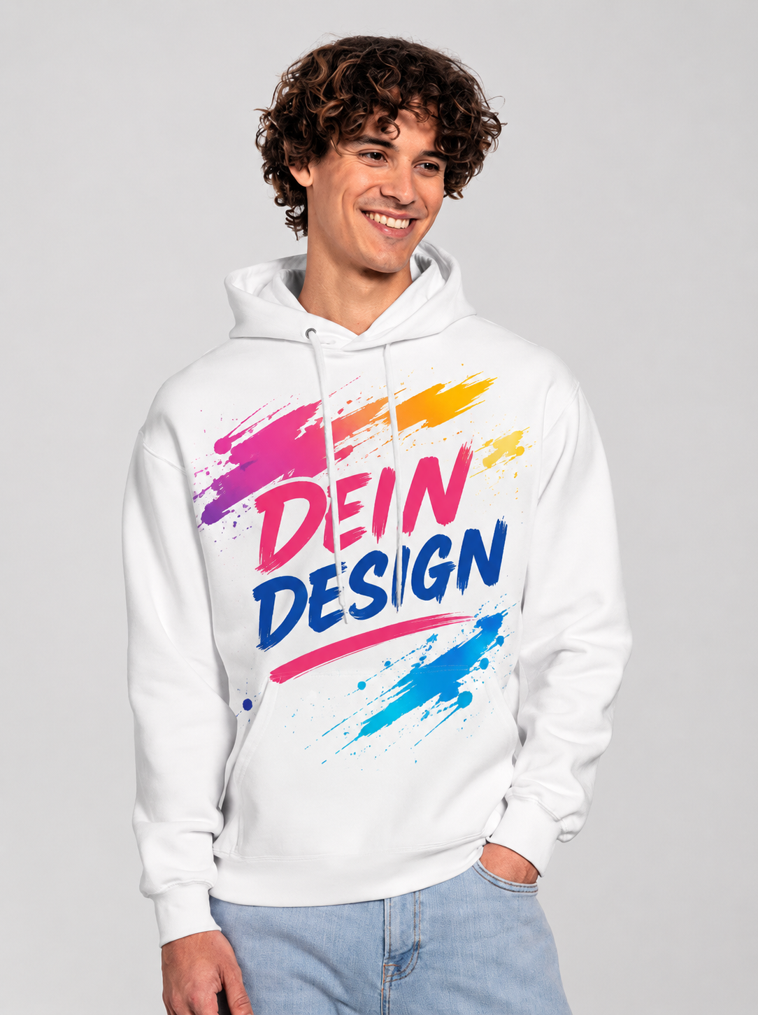 Premium Hoodie bedrucken lassen – 300g DTF Druck mit eigenem Design (Fruit of the Loom F431)