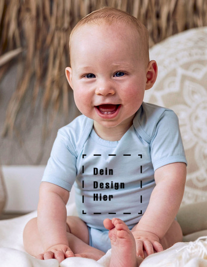 Baby Body bedrucken lassen – Bio Baumwolle Kurzarm mit eigenem Design (Rebel 01)