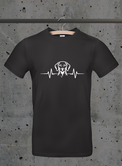 Heartbeat Vizsla T-Shirt – Hund Herzschlag Design | DTF Druck Bayern