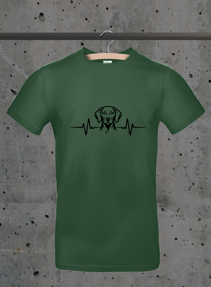 Heartbeat Vizsla T-Shirt – Hund Herzschlag Design | DTF Druck Bayern