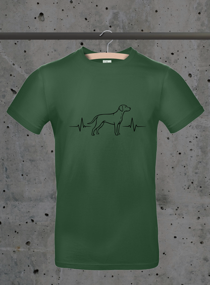 Herzschlag Vizsla Seitenansicht T-Shirt – Hunde Design | 3DDigitaldruck