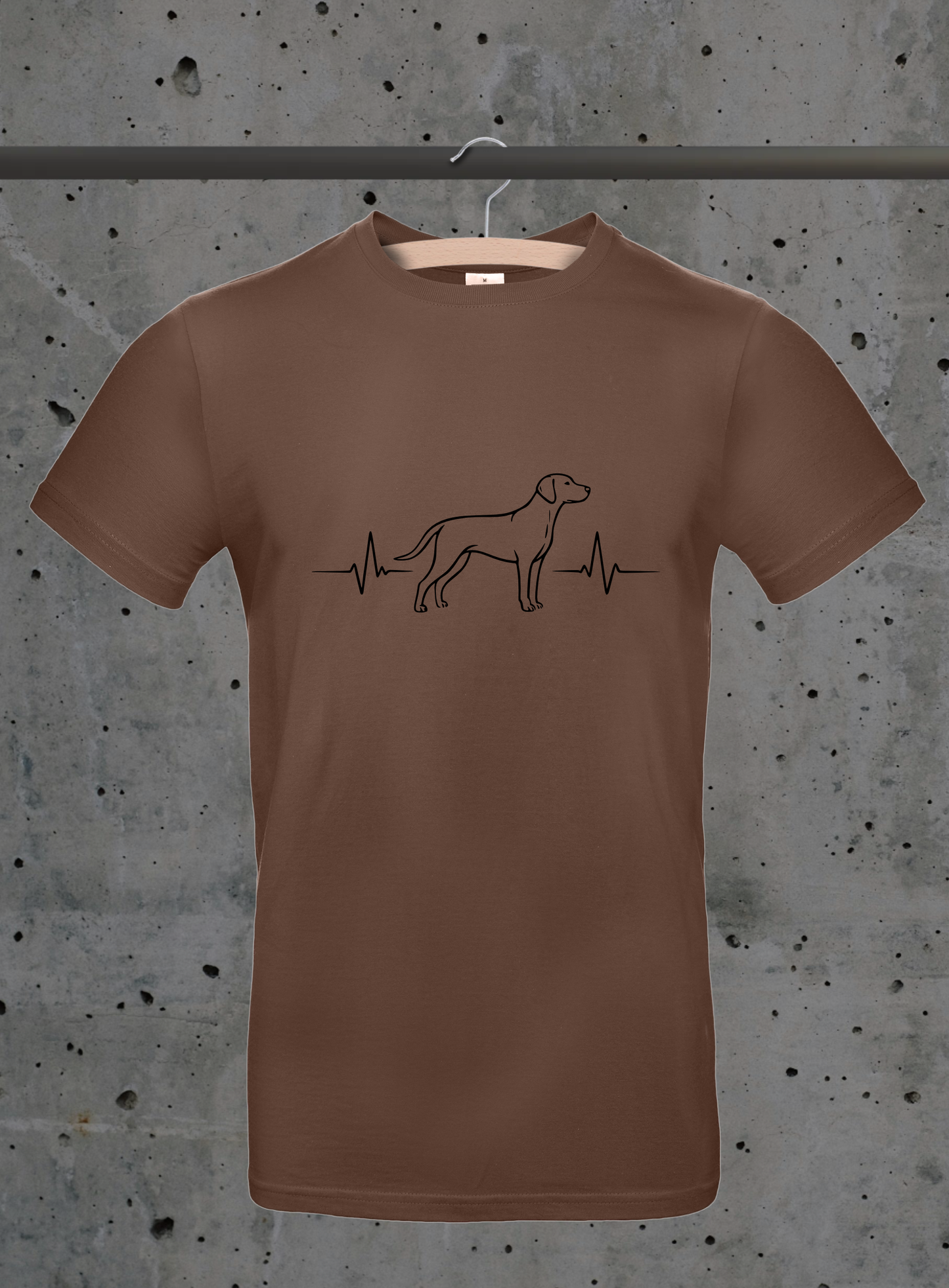 Herzschlag Vizsla Seitenansicht T-Shirt – Hunde Design | 3DDigitaldruck