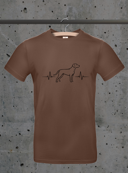Herzschlag Vizsla Seitenansicht T-Shirt – Hunde Design | 3DDigitaldruck