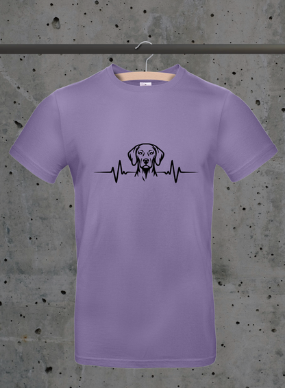 Heartbeat Vizsla T-Shirt – Hund Herzschlag Design | DTF Druck Bayern