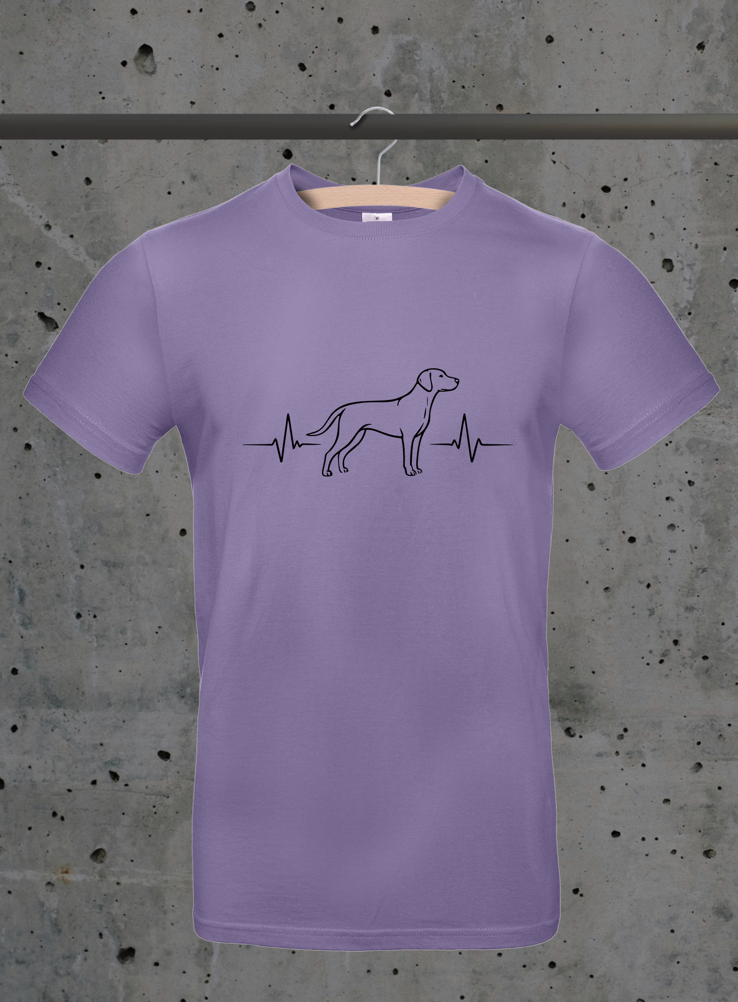 Herzschlag Vizsla Seitenansicht T-Shirt – Hunde Design | 3DDigitaldruck