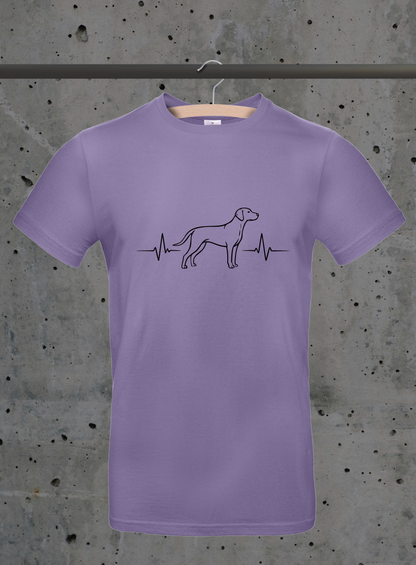 Herzschlag Vizsla Seitenansicht T-Shirt – Hunde Design | 3DDigitaldruck