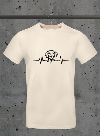 Heartbeat Vizsla T-Shirt – Hund Herzschlag Design | DTF Druck Bayern