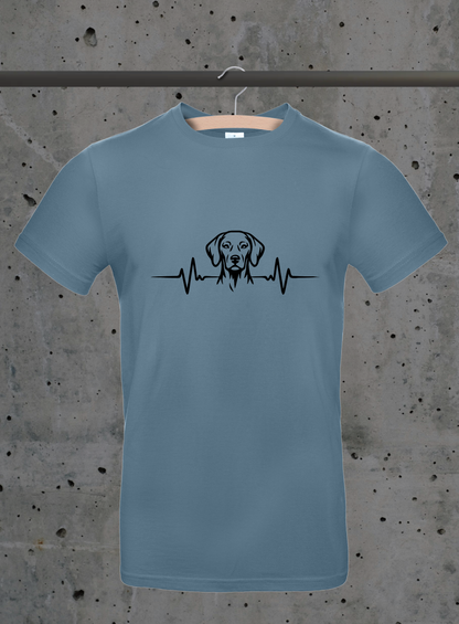 Heartbeat Vizsla T-Shirt – Hund Herzschlag Design | DTF Druck Bayern