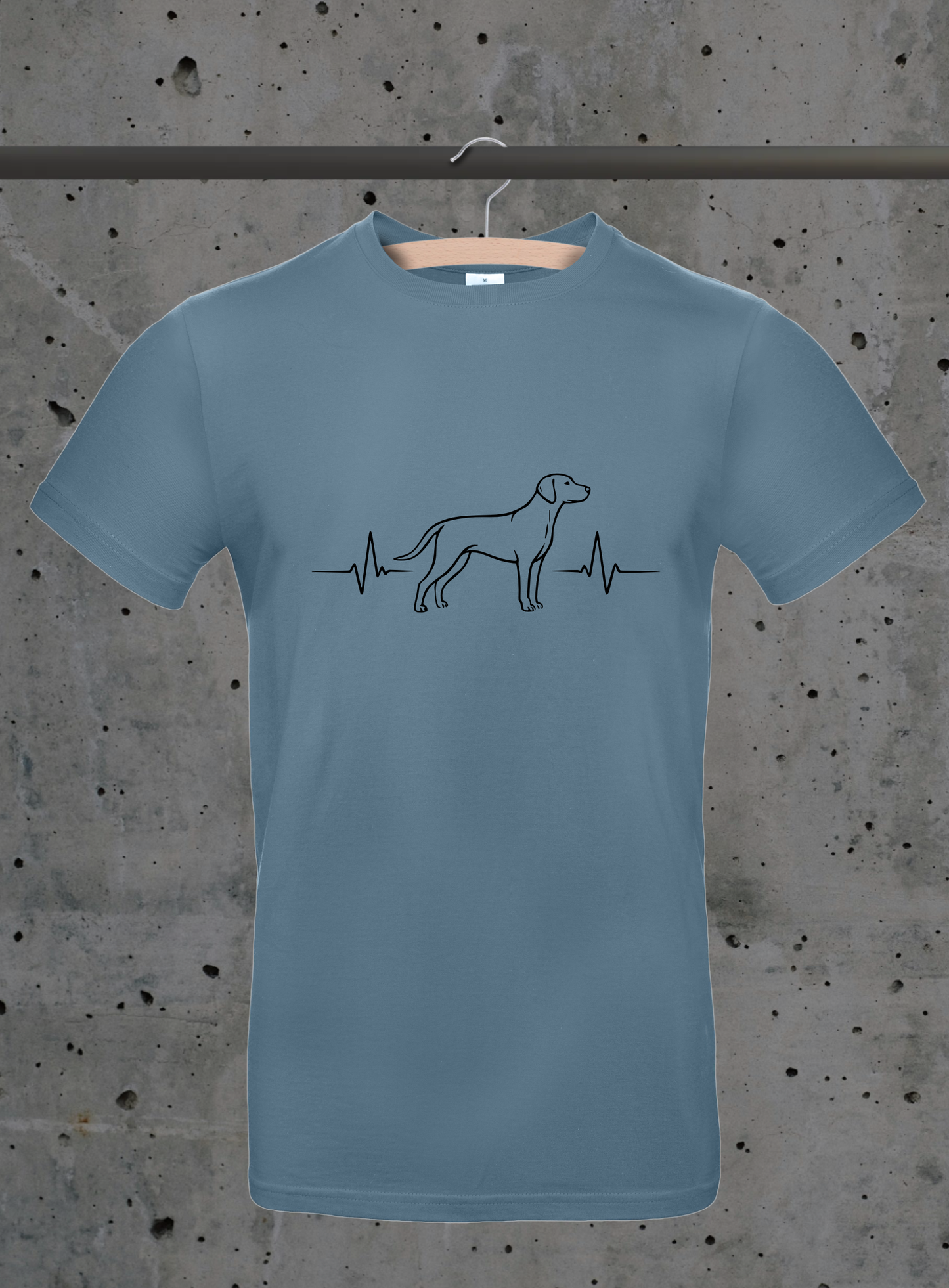 Herzschlag Vizsla Seitenansicht T-Shirt – Hunde Design | 3DDigitaldruck