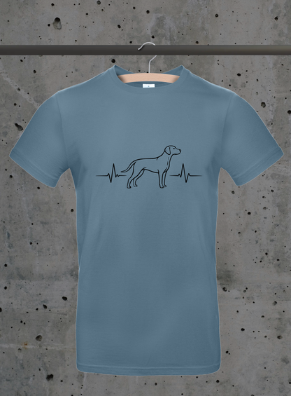 Herzschlag Vizsla Seitenansicht T-Shirt – Hunde Design | 3DDigitaldruck