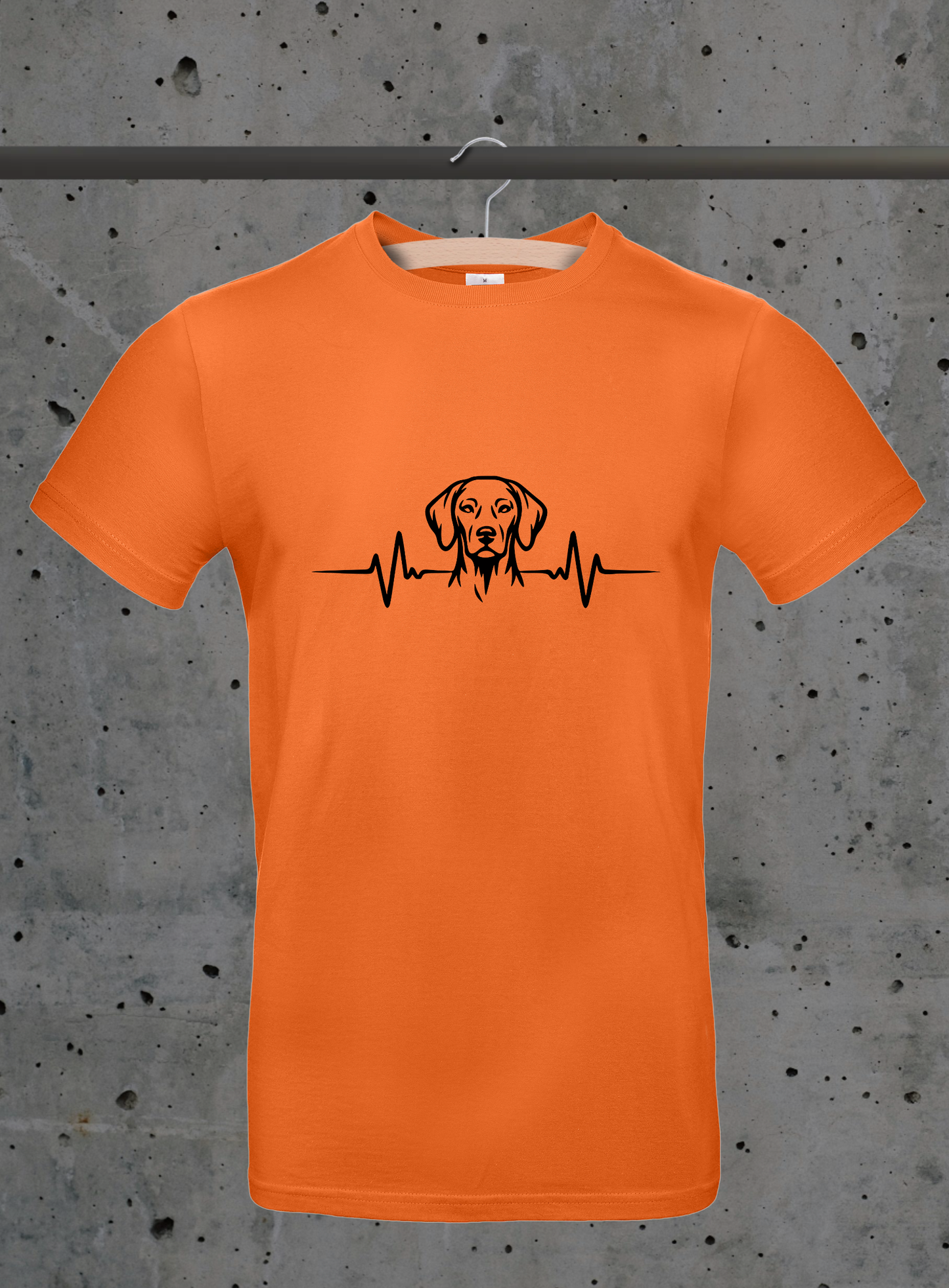 Heartbeat Vizsla T-Shirt – Hund Herzschlag Design | DTF Druck Bayern