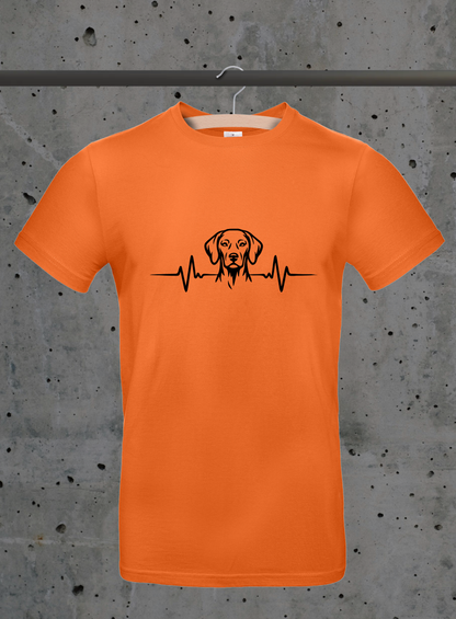 Heartbeat Vizsla T-Shirt – Hund Herzschlag Design | DTF Druck Bayern