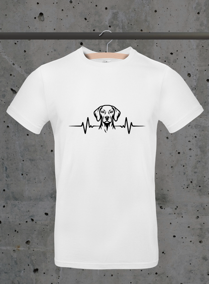 Heartbeat Vizsla T-Shirt – Hund Herzschlag Design | DTF Druck Bayern